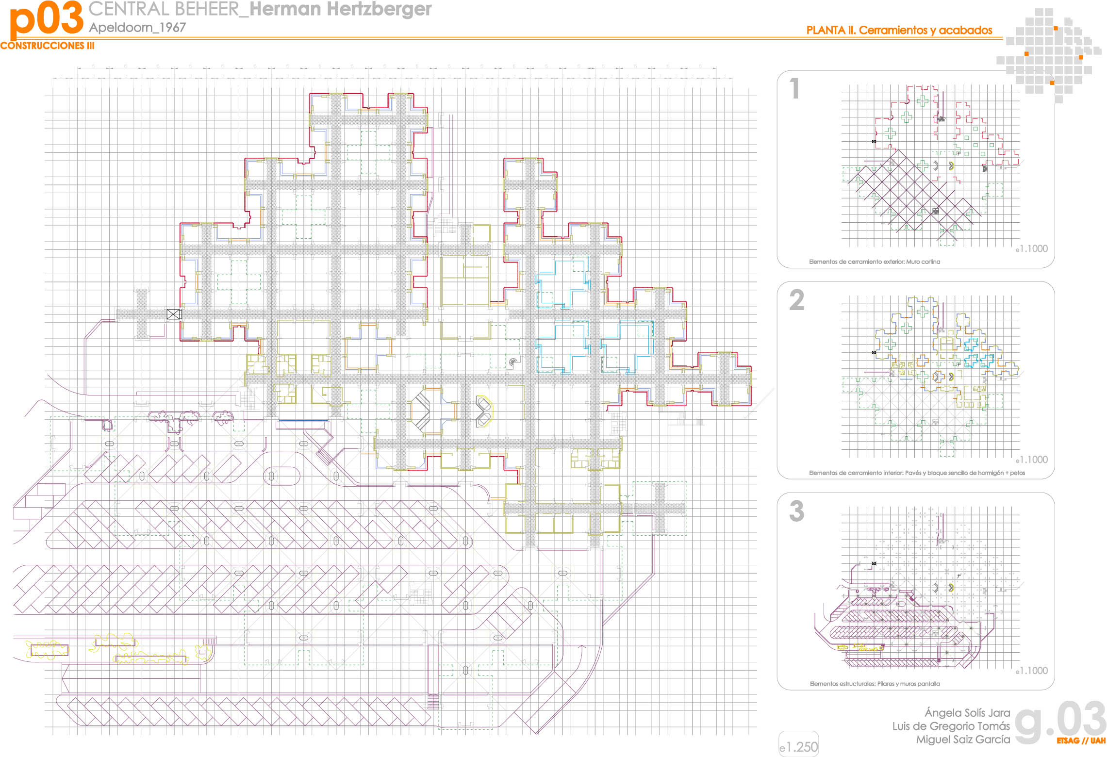 Heztberger,centraal beheer, plantas, secciones, plants, cuts, sections, elevations,historia,construccion,construction,axonometria