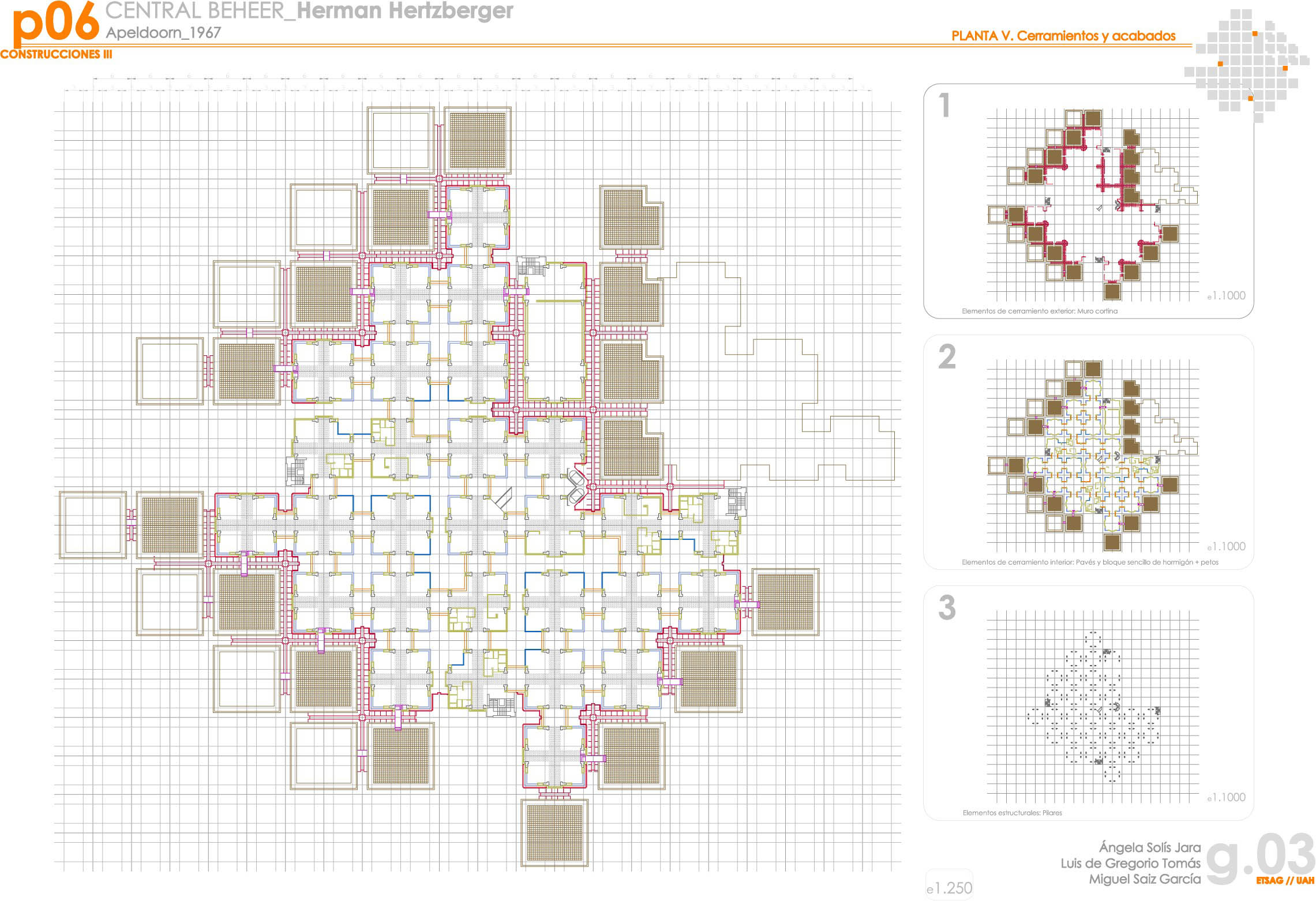 Heztberger,centraal beheer, plantas, secciones, plants, cuts, sections, elevations,historia,construccion,construction,axonometria