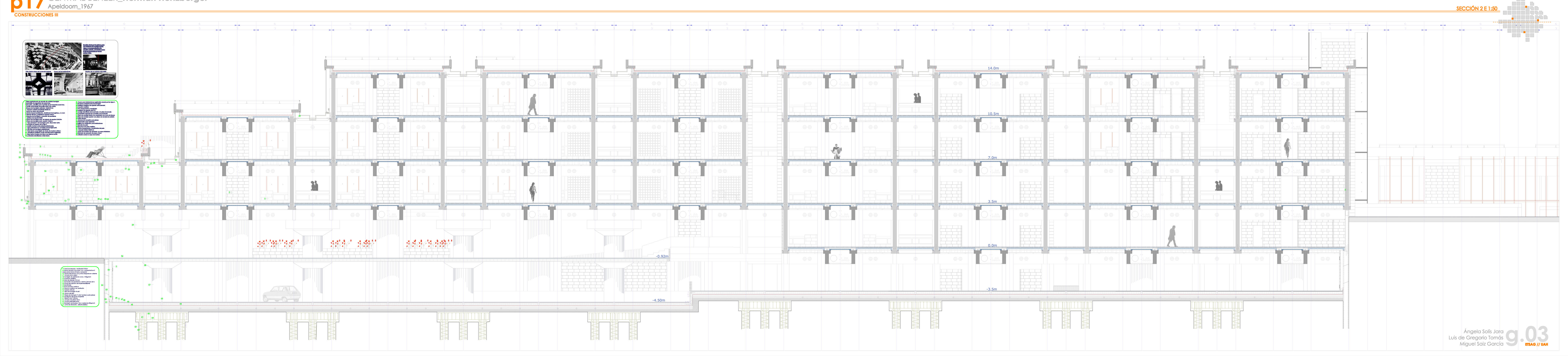 Heztberger,centraal beheer, plantas, secciones, plants, cuts, sections, elevations,historia,construccion,construction,axonometria