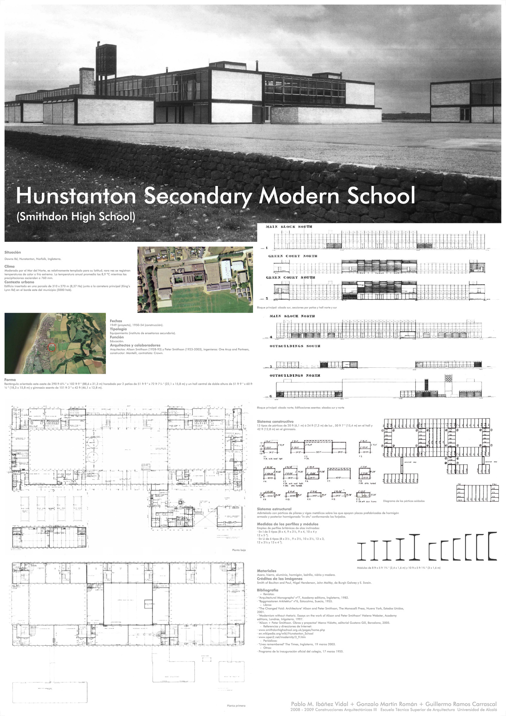 Smithson, Hunstanton, plantas, secciones, plants, cuts, sections, elevations,historia,construccion,construction,axonometria