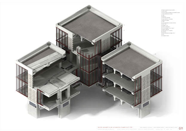 Heztberger,centraal beheer, plantas, secciones, plants, cuts, sections, elevations,historia,construccion,construction,axonometria