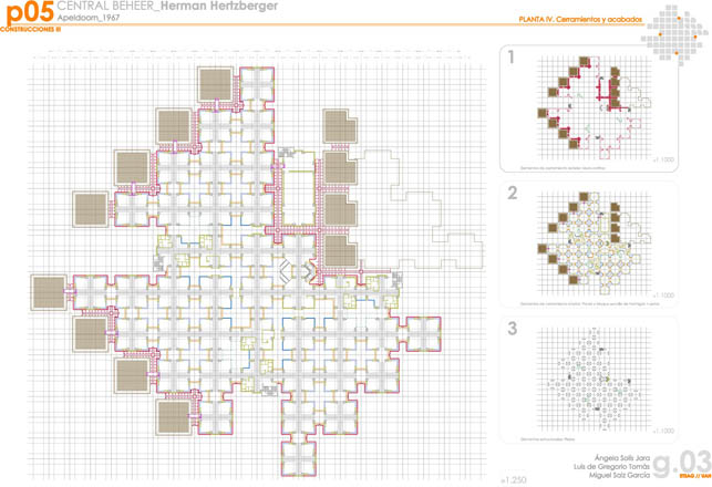 Heztberger,centraal beheer, plantas, secciones, plants, cuts, sections, elevations,historia,construccion,construction,axonometria