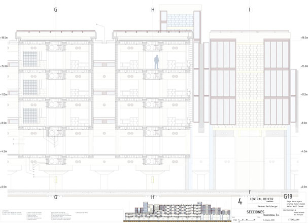 Heztberger,centraal beheer, plantas, secciones, plants, cuts, sections, elevations,historia,construccion,construction,axonometria