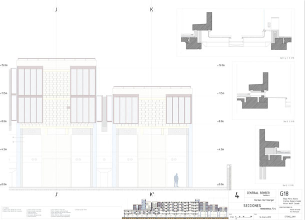 Heztberger,centraal beheer, plantas, secciones, plants, cuts, sections, elevations,historia,construccion,construction,axonometria