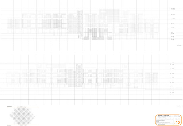 Heztberger,centraal beheer, plantas, secciones, plants, cuts, sections, elevations,historia,construccion,construction,axonometria